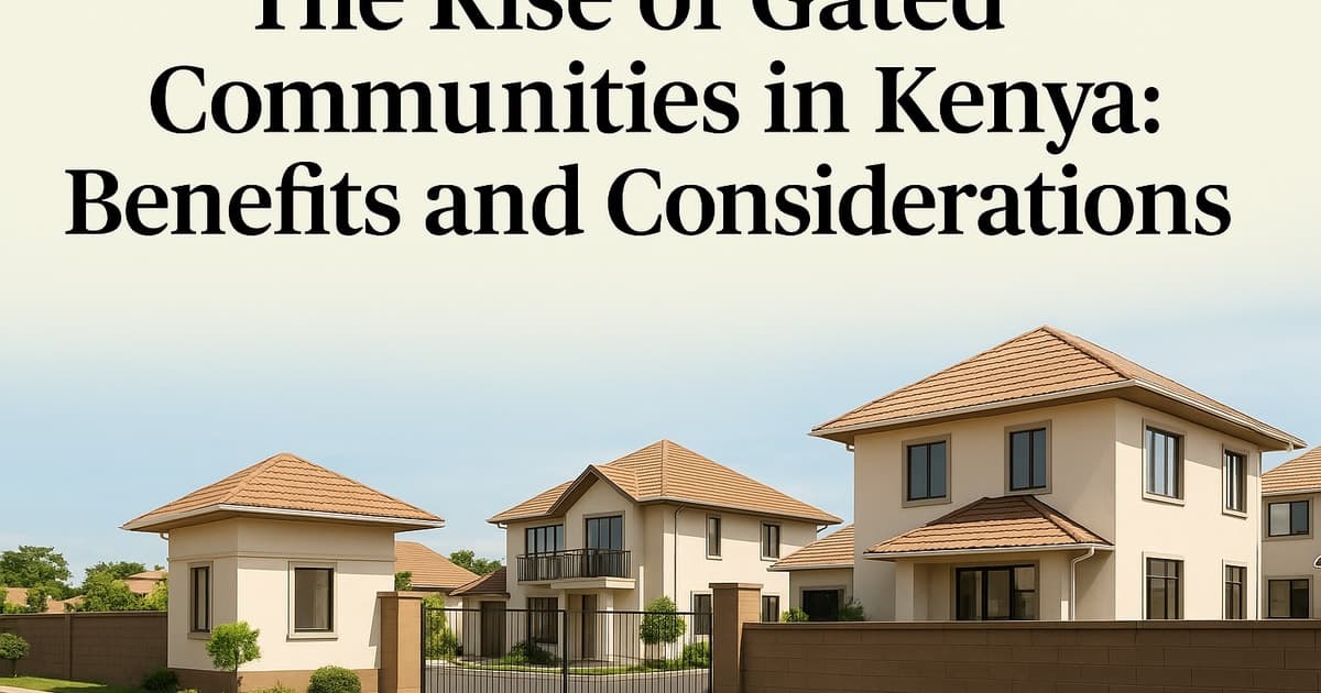The Rise of Gated Communities in Kenya: Benefits and Considerations