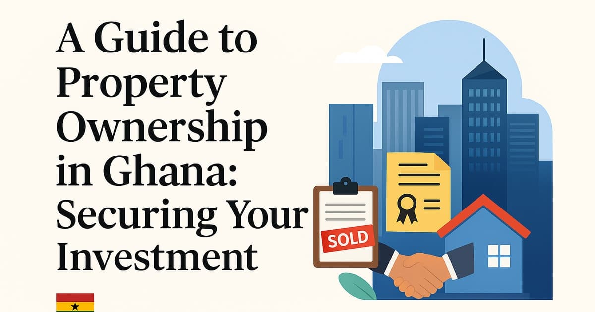 A Guide to Property Ownership in Ghana: Securing Your Investment π¬ππ‘